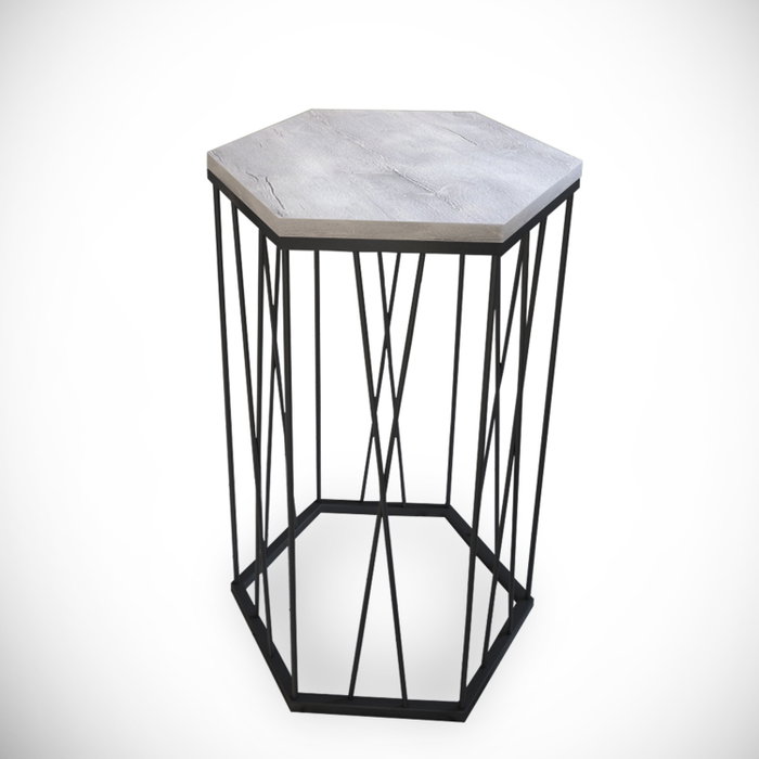 Hanah Home Mesa Auxiliar Cetrus Deniz - Roble y Negro